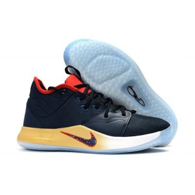 Nike Erkek Pg 3 Lacivert Mavi / Kırmızı / Metal Altın Spor Ayakkabı Türkiye - 221BHTVX